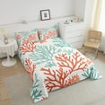 thumbnail image 4 of Erosebridal Colorful Coral Bedding Sets Full with Comforter, Seaside Botanical Plant Duvet Insert, Reversible 3-Piece, 4 of 8
