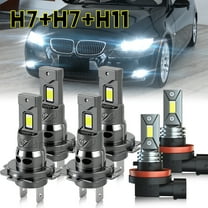 Quayub LED Headlights Hi/Low Beams Fog Lights Bulbs 6500K - Pack of 6 For BMW 328i 2007 - 2016