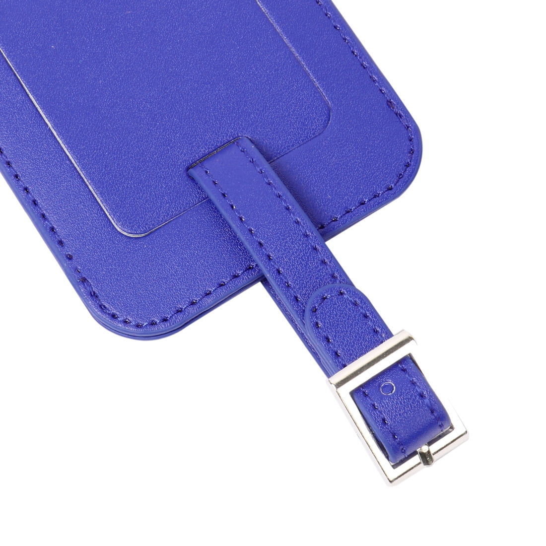 Travel Luggage Tag Leather Suitcase Name Address ID Label, Royal Blue Royal Blue 2pcs