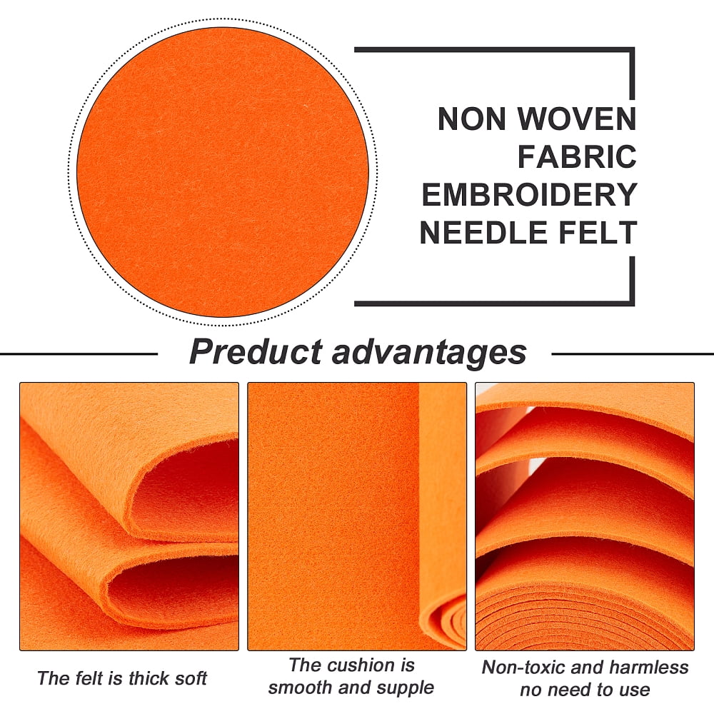1roll Non Woven Fabric Embroidery Needle Felt for Crafts Tomato 140x3mm about 6m/roll