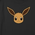 thumbnail image 2 of Girl's Pokemon Eevee Face Portrait Graphic Cropped T-Shirt Black Large, 2 of 3