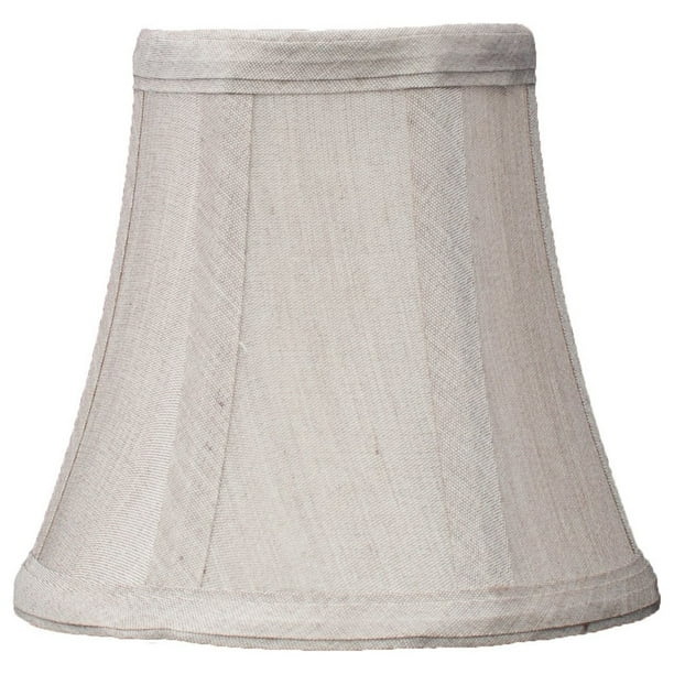 Urbanest Double Trim Silk 3x5x4.5" Chandelier Shade, Bell, Champagne