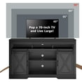 thumbnail image 4 of Royalcraft Television Stand with 2 Shelves and Storage Cabinet, Wood Black, 58', 4 of 10