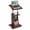 Multicolor, variant on Gymax Rolling Podium Stand Height Adjustable Lectern Table w/ Tilting Tabletop Rustic Brown