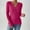 1Hot Pink, variant on Knitted Stripe Sweater for Womens Henley Neck Tees Button Down Long Sleeve Shirts Slim Fitted Pull Over Sweater Blouses Plain Classic Outfits