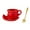 Red, variant on hengtong 3D Human Face Mug Tea Cup and Saucer Set Abstract Arts Espresso Mugs Novelty for Red