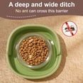 thumbnail image 2 of Unique Bargains Ant Proof Cat Food Bowl Non-Slip Elevated Cat Feeding Bowl Prevents Ants from Entering and Reduces Neck Stress Green, 2 of 7