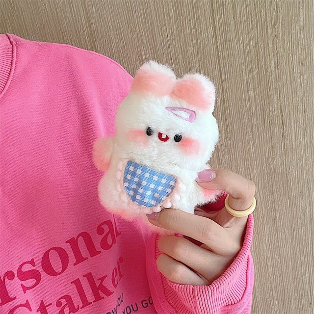 Funda de silicona para auriculares para Apple Airpods Rabbit Fluffy Dog Cute Cartoon Cover Sauna Phone casos de carga 3 2 1 Pro 2 zhangmengya LED