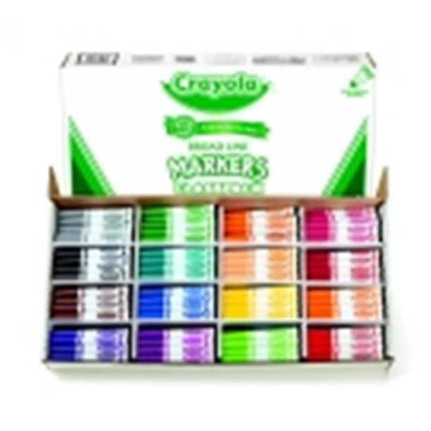 Crayola Original NonToxic Marker Classpack Conical Tip, Pack 256