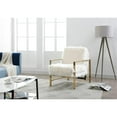 thumbnail image 2 of Hodedah White Faux Fur Arm Chair, 2 of 5