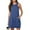 Blue, variant on Uaswgudfs Women's Sleeveless Flowy Tank Dress - Casual Summer Sundress with Front Pockets & Geometric Texture, Minimalist Design Blue XXL