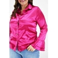 thumbnail image 4 of Blusa manga poeta Roman Fashion /Tallas Extras, 1010 (Fiusha) fucsia 36, 4 of 7