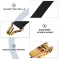 thumbnail image 5 of Heavy Duty Tension Belt with Hooks for Kayak, Canoe & Luggage Rack Corrosion Resistant, Non Stretch Cargo Tie Down Strap for Trucks, Trailers &, 5 of 5