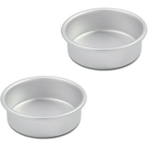 Aluminum smash cake 5×2 inch round Cake Pans Set of 2,anodized aluminum,layer cake pan,birthday cake pans, baking pan For birthday cake, party cake Silver (5×2 round Cake Pan, Set of 2)