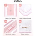 thumbnail image 2 of BAGSMART Clear Toiletry Bag, 3 Packs TSA Approved Water resistant Quart Size Travel Organizer, Airport Airline Travel Essential Carry On Makeup Cosmetic Bags for Women, Candy Pink, 2 of 6