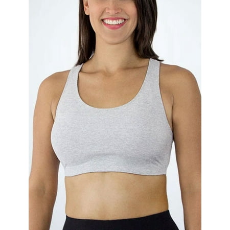 

Leading Lady The Serena - Wirefree Sport Full Figure Bra Heather Grey 54DD/F/G