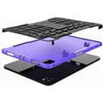 thumbnail image 4 of EpicGadget iPad Pro 11 Case 2021 with Pencil Holder - Slim Heavy Duty Shockproof Rugged Protective Cover with Kickstand Case for Apple 11-inch iPad Pro (3rd Generation, 2021 Release) (Black/Purple), 4 of 6