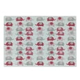 thumbnail image 1 of Cartoon Cutting Board, Vibrant Colored Abstract Elephants Polka Dots Chevron Motifs, Decorative Tempered Glass Cutting and Serving Board, Small Size, Dark Coral Pale Pink, by Ambesonne, 1 of 1