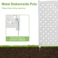 thumbnail image 4 of 3-Panel Outdoor Air Conditioner Fence Screen, 32" W x 38" H Outside Backyard Wood Privacy (White), 4 of 8