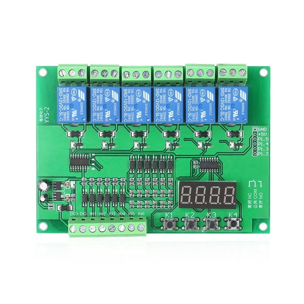 DC Programmable 6Channel Relay Module Timing Cycle Time Delay Relay