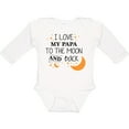 thumbnail image 3 of Inktastic I Love My Papa to the Moon and Back Boys or Girls Long Sleeve Baby Bodysuit, 3 of 5
