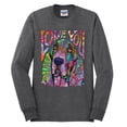thumbnail image 3 of Colorful Beagle | Dogs Love You | Dean Russo Art Animal Lover Mens Long Sleeve Shirt, Heather Black, Small, 3 of 6