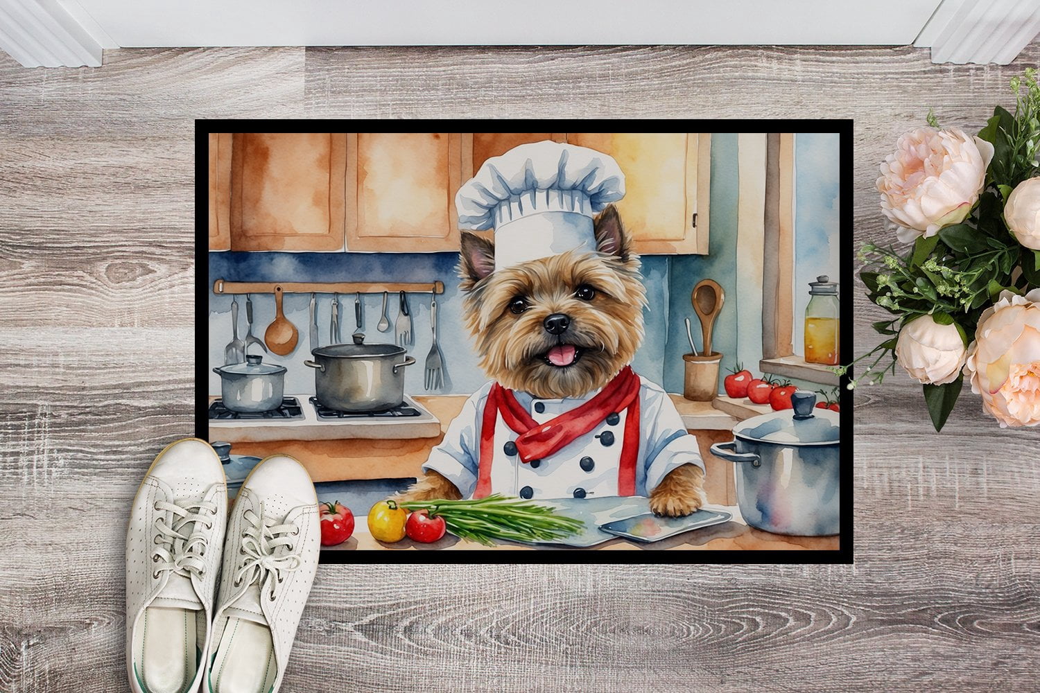Carolines Treasures DAC6226MAT 18 x 27 in. Cairn Terrier The Chef Doormat