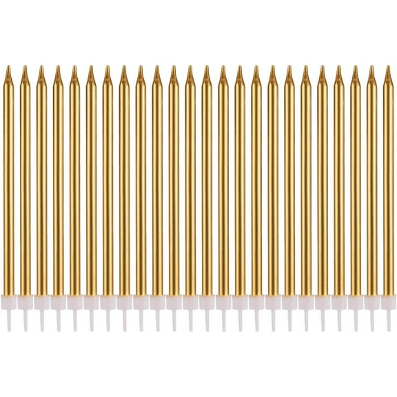 Slender birthday candles, used for birthday parties, wedding decorations, cakes, paper cupcakes, candles, suitable for any celebration occasion