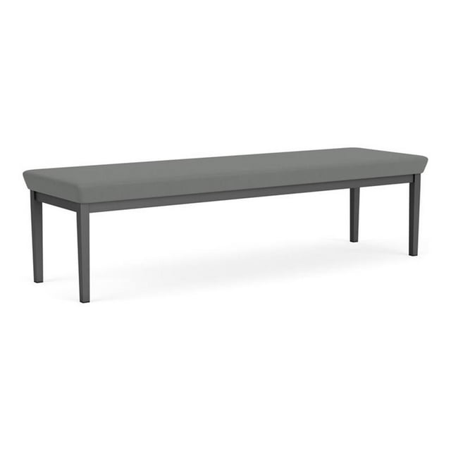 Banc d'Attente de Réception Lenox en Acier à 3 Places / Acier Charbon / Gris Pâle