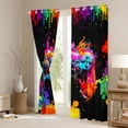 thumbnail image 3 of Homewish Gamer Gaming Curtains Pack of 2 (42x84 Each),Warercolor Splatter Ink Curtains Blackout,Cartoon Gamepad Bedroom Curtains For Kid Boy,Lightweight Room Decorative, 3 of 6
