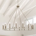 thumbnail image 4 of ACROMA 47In Farmhouse 16-light Large Round Wagon Wheel Candle Chandelier - 47'' D X 140'' H French Ash Weathered, Satin Gold, Brass, Painted, 4 of 5