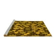 thumbnail image 2 of Ahgly Company Machine Washable Indoor Square Abstract Yellow Modern Area Rugs, 7' Square, 2 of 4