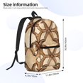 thumbnail image 2 of 17in Backpack With Pocket Adjustable Shoulder Strap Large Capacity Zipper Opening And Closing Double Pull Head Zipper For Work Travel Sports Sandybrown Moroccan Trellis Hand-Drawn Sketch_4, 2 of 8