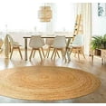 thumbnail image 2 of Agro Richer Hand Braided Beige Color Round Jute Made Area Rugs, Living Room Carpet, Runner, Indoor Outdoor Rugs-24 Inch, 2 of 5