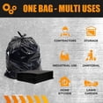 thumbnail image 4 of Plastics 30 Gallon Trash Bags (50PCS) 31" x 35" - Large Heavy Duty Can Liners - Plastic Black Garbage Bags for Lawn, Leaf, Contractor, Yard, Outdoor use, 4 of 10