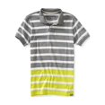 thumbnail image 1 of Polo de rugby Aeropostale para hombre con rayas de dos colores, gris, pequeño Aeropostale polo, rugbi, 1 of 1