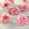 thumbnail image 3 of Naler 50 Pcs Pink Stemless Fake Silk Roses,1.6" Artificial Flowers Heads Bulk for Wedding Bouquets Party Birthday Decors, 3 of 9
