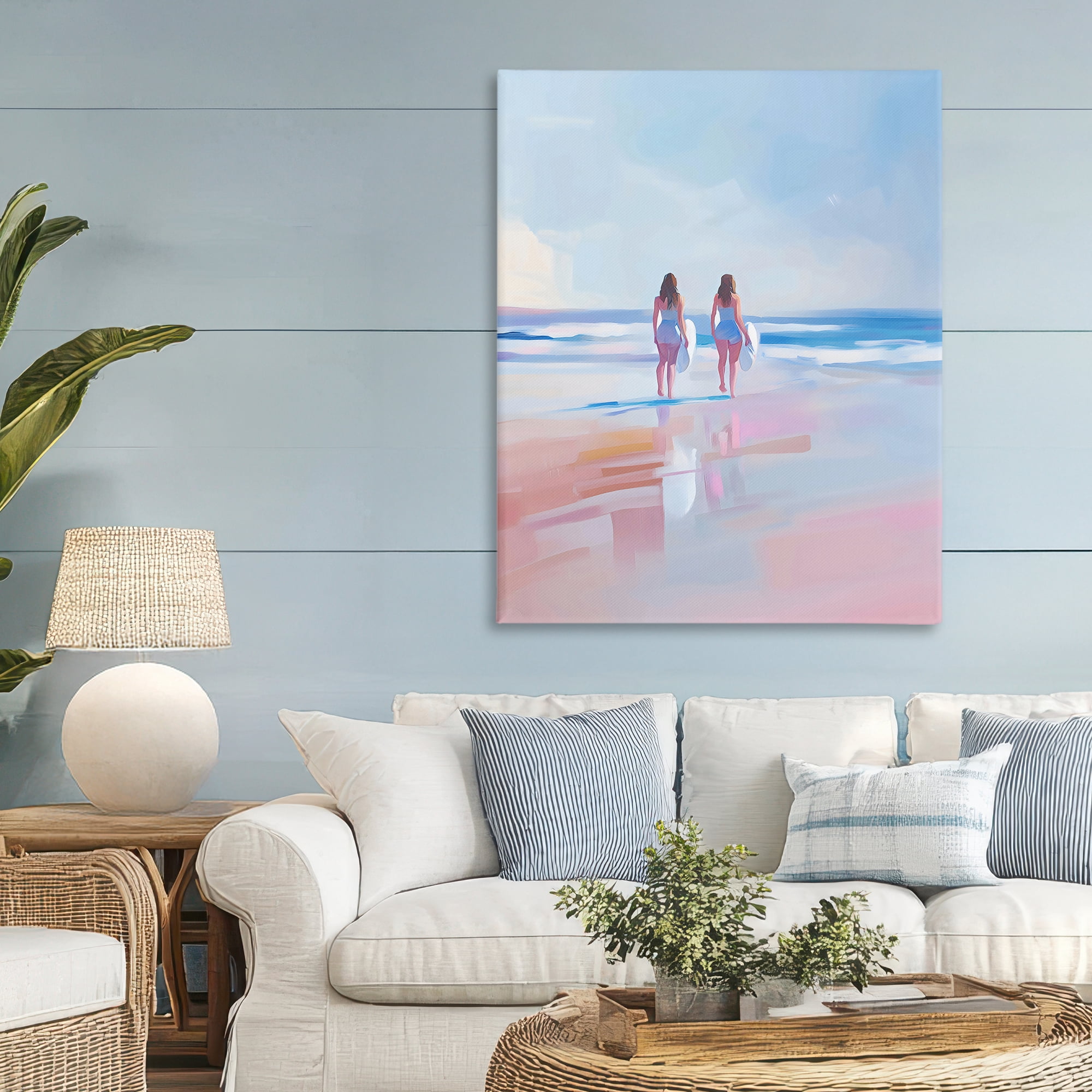 Stupell Industries Heading To Surf at Dawn Canvas Wall Art, design by The Prints Vibe