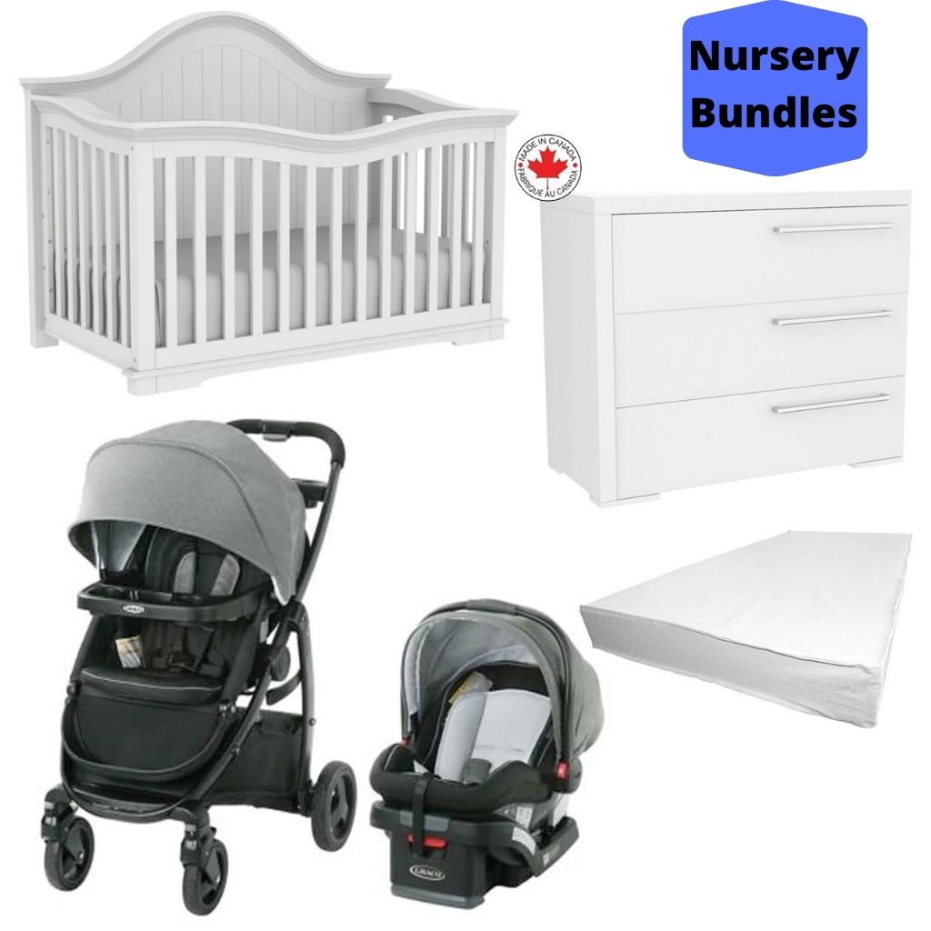 Nursery Bundle 15 Graco Modes Car Seat and Stroller + 4in1 Baby Crib
