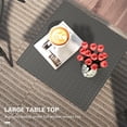 thumbnail image 4 of Grey Wicker Outdoor Side Table - 20" Square Patio End Table w/ PE Rattan Top for Garden, Balcony & Pool Areas - Durable Metal Frame, 4 of 7