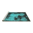 thumbnail image 2 of Ahgly Company Machine Washable Indoor Rectangle Abstract Turquoise Blue Modern Area Rugs, 4' x 6', 2 of 4