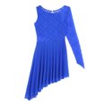 thumbnail image 4 of Eandarui Womens Lyrical Ballet Dance Dress Modern Contemporary Costume High Low Skirt Leotard Royal Blue S, 4 of 7