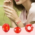 thumbnail image 4 of U8MO 100pcs Glass European Large Hole Rondelle Beads Faceted Mini Loose Spacer 14x8mm-Red, 4 of 7