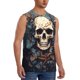 thumbnail image 2 of Balery Vintage Leaf Flower Skull Camisetas sin mangas para hombre, absorbe la humedad y protege contra el mal olor.-XX-Large, 2 of 7