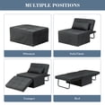 thumbnail image 6 of Ainfox 4-in-1 Convertible Ottoman Lounge Sofa Bed, Adjustable Folding Guest Sleeper Couch, 71"L×34"W, Dark Gray, 6 of 8