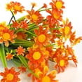 thumbnail image 4 of Dinheiro 8 paquetes de flores artificiales para exteriores, flores falsas UV que no se decoloran, plantas de plástico sintético para jardín, porche, ventana, jardinera, flores falsas para exteriores, 4 of 7