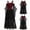 Red, variant on Lolmot Gothic Dresses for Women Cold Shoulder Butterfly Sleeve Lace Up Suspender Halloween Gothic Dresses Vintage Medieval Evening Dress