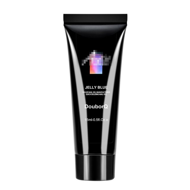 Pegamento para uñas de 15 ml, pegamento esmaltado de cristal, soporte de papel de construcción rápida DOUBORQ pegamento de uñas