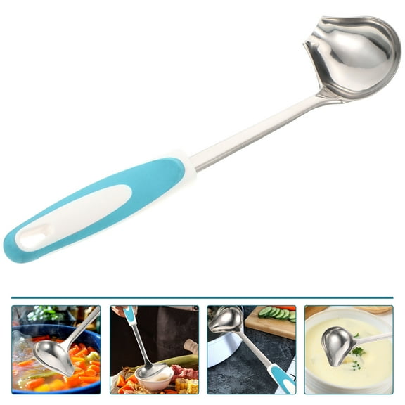 OUNONA Sauce Ladle with Pour Spout Kitchen 防滑æªå˜´å‹º Caramel Chocolate Spoon