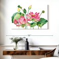 thumbnail image 3 of Elephant Stock Cluster Of Pink Lotus Wall Art - Horizontal Canvas Wall Art - Living Room Wall Decor - Floral And Botanical Canvas - White And Pink Decor - 39" x 26", 3 of 8